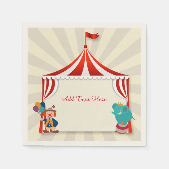 Circus Tent, Performers Napkin (Front)
