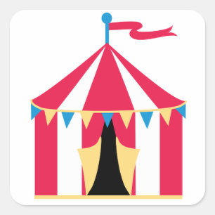Circus tent sticker