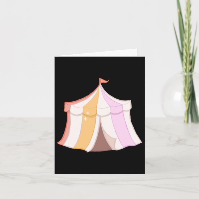 Circus Tent Sticker  Card (Front)