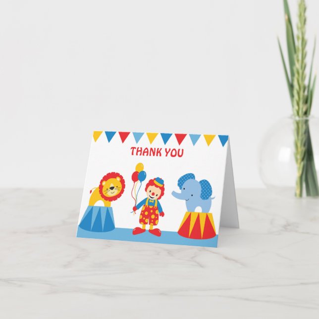 Circus Thank You Card (Front)
