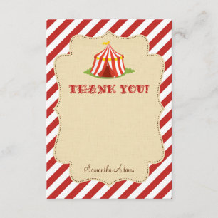 Circus Thank You Card