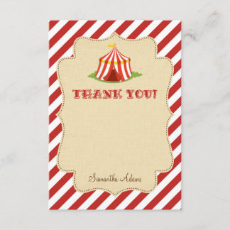 Circus Thank You Card