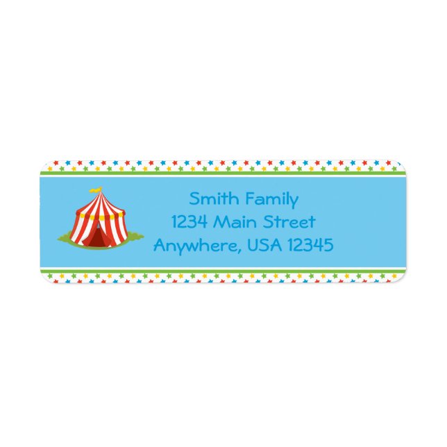 Circus Theme | Circus Tent |  Personalized (Front)