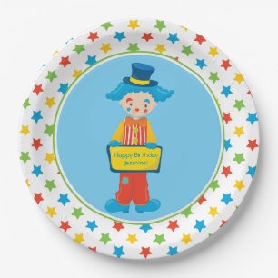 Circus Theme   Clown   Personalized Paper Plate