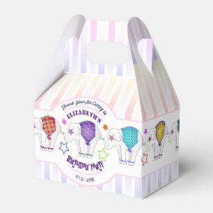 Circus Theme Elephant Girl Birthday Party Favor Box