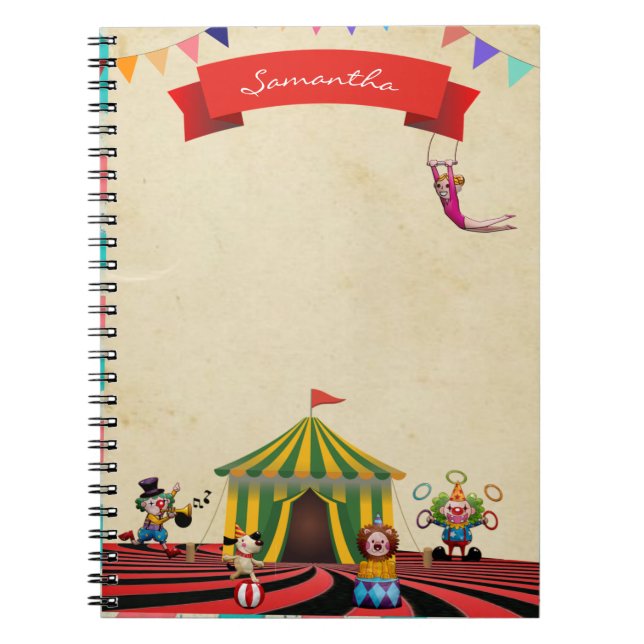 Circus theme notebook (Front)