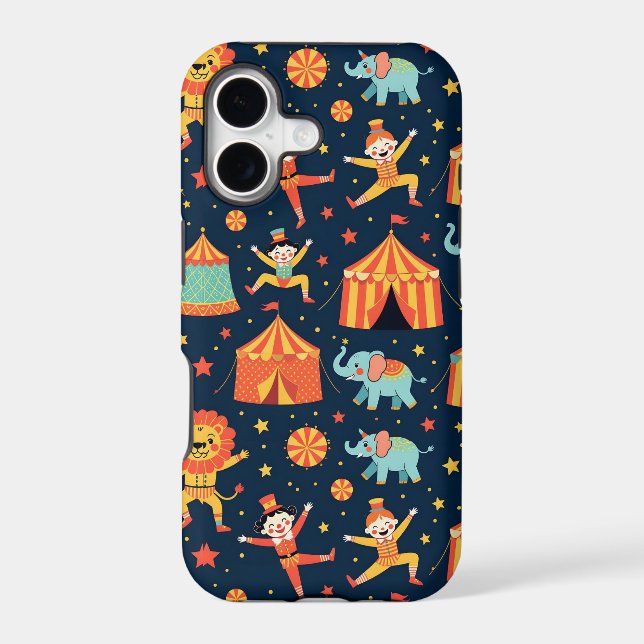 Circus theme on blue (Back)