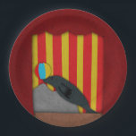 Circus Themed Birthday Party Plate<br><div class="desc">Hand drawn art made by a small woman owned business. Celebrate your circus with an adorable seal who does tricks on stage</div>