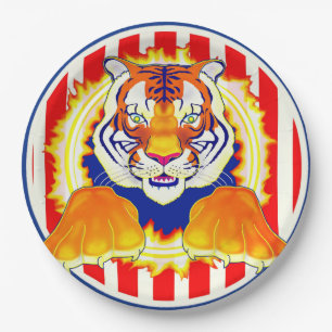 Circus Tiger paper plate