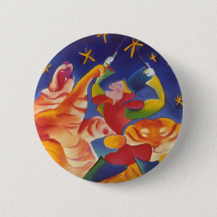 Circus Tigers 2 Inch Round Button