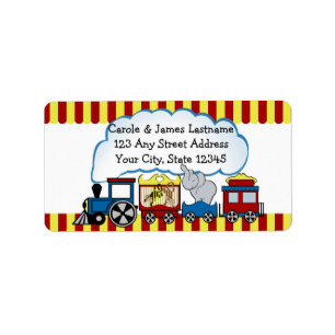 Circus Train Address Label
