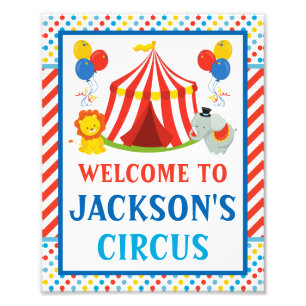 Circus Welcome Sign • 8 x 10 Print