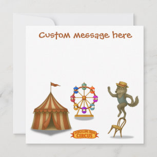 Circus wolf. Add your own message.