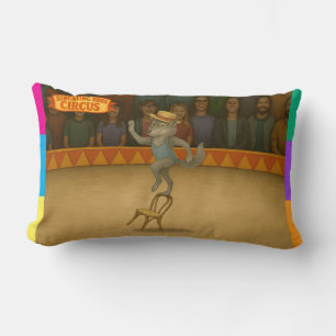Circus wolf lumbar pillow