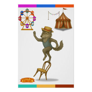 Circus wolf poster