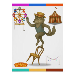 Circus wolf poster