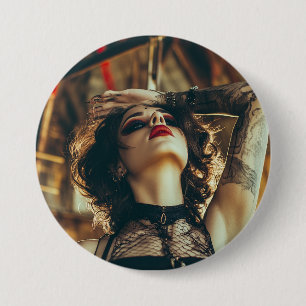 Circus Woman 3 Inch Round Button