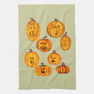Cire serviette de cuisine Citrouille