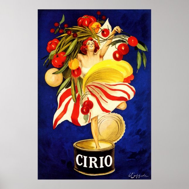 Cirio Tomatoes Vintage Food Advertisement Poster (Front)