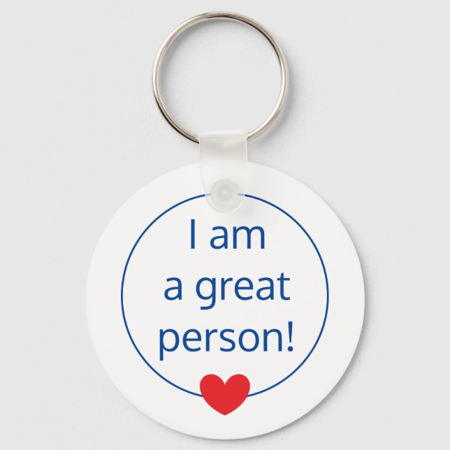 Cirle & Heart:  Self-affirming Keychain (Front)