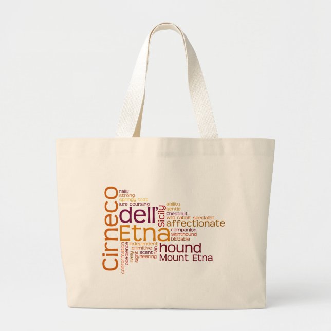 Cirneco dell Etna Large Tote Bag (Front)