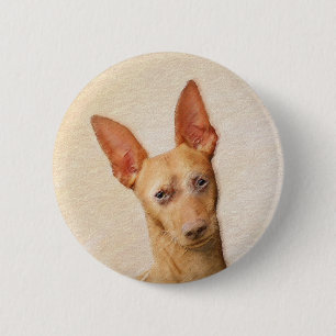 Cirneco dell’Etna Painting - Cute Original Dog Art 2 Inch Round Button