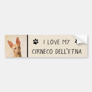 Cirneco dell’Etna Painting - Cute Original Dog Art Bumper Sticker