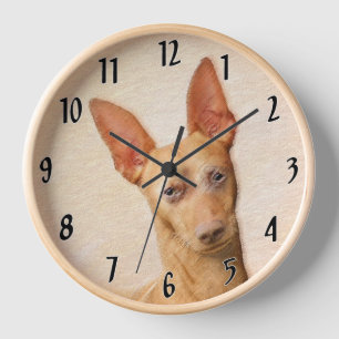 Cirneco dell’Etna Painting - Cute Original Dog Art Clock