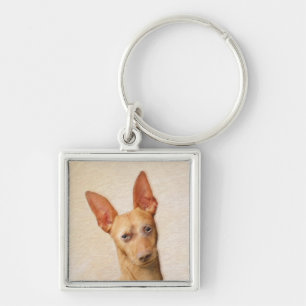 Cirneco dell’Etna Painting - Cute Original Dog Art Keychain