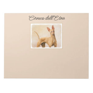 Cirneco dell’Etna Painting - Cute Original Dog Art Notepad