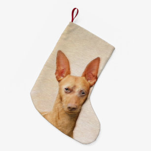 Cirneco dell’Etna Painting - Cute Original Dog Art Small Christmas Stocking