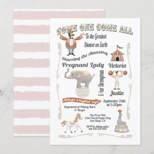 Cirque Big Top Baby shower Invitation