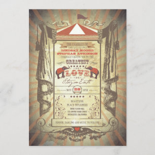 Cirque du Carnaval des éléphants Invitations de ma