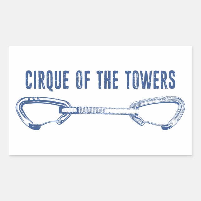 Cirque Of The Towers Climbing Quickdraw Sticker (Front)