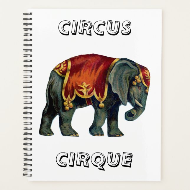 cirque vintage exécutant cirque d'éléphants, (Devant)