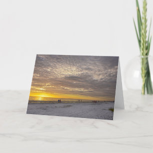 Cirrocumulus Clouds at Fort Myers Beach Sunset, Fl Card