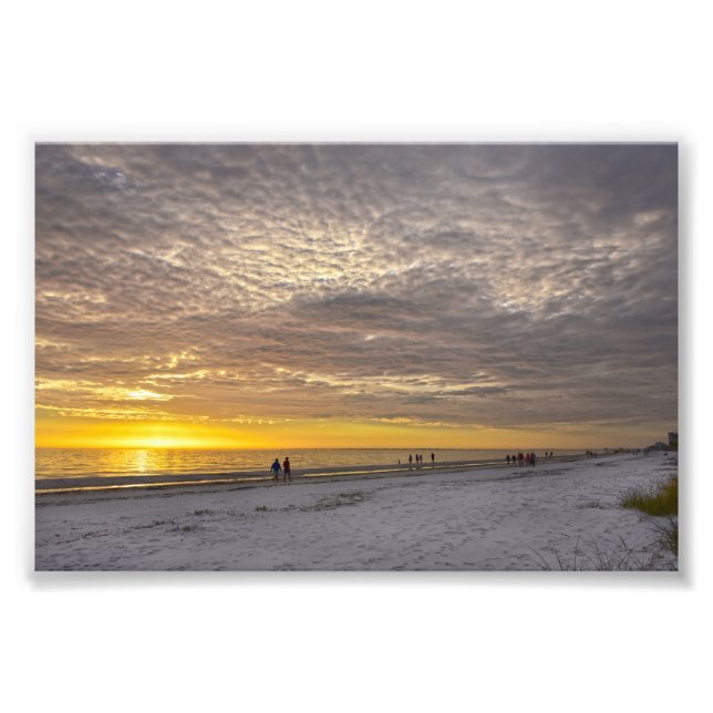 Cirrocumulus Clouds at Fort Myers Beach Sunset Photo Print (Front)