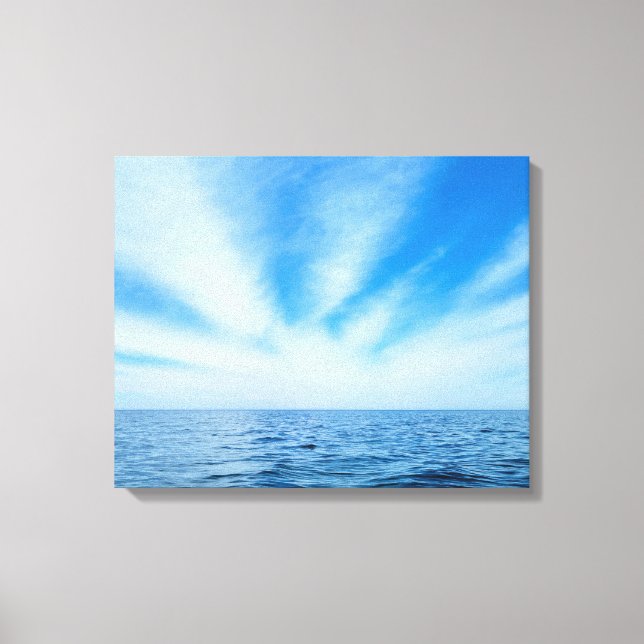 Cirrus Clouds and Water Canvas Print (Front)