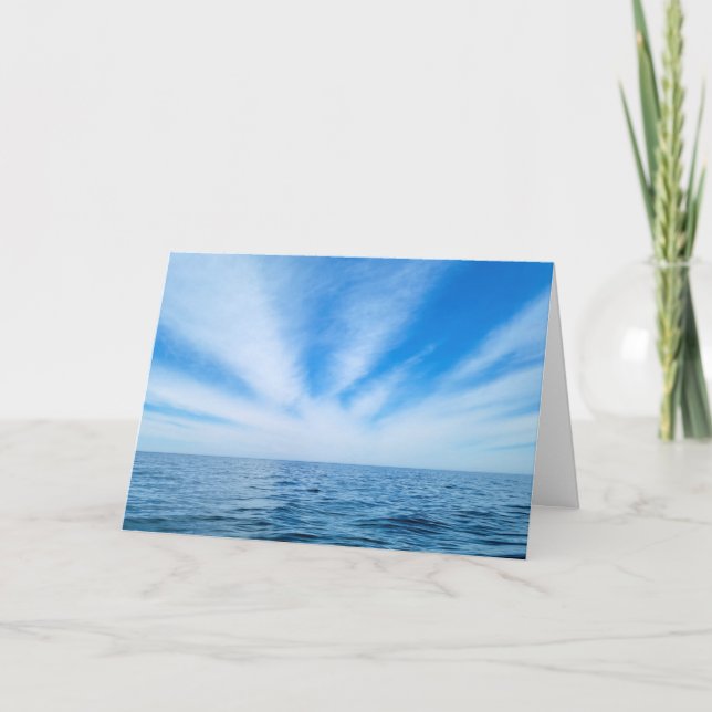 Cirrus Clouds over Water Sympathy Card (Front)