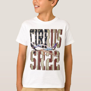 Cirrus SR22 Aircraft Vintage United States Flag T-Shirt