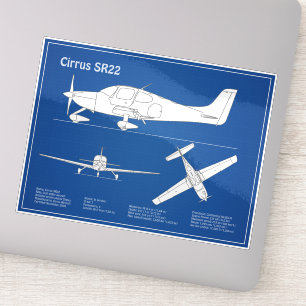 Cirrus SR22 - Airplane Blueprint Drawing Plans ABD