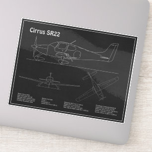 Cirrus SR22 - Airplane Blueprint Drawing Plans PD