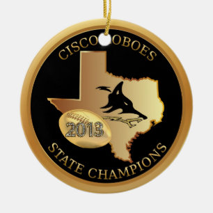 Cisco Loboes State Champions ornament personalize