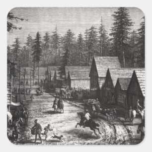 Cisco, station county of Placer Square Sticker