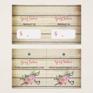 Ciseaux de bois de charme et Rose hang Tags