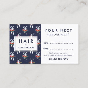 Ciseaux floraux Motif Liste de cheveux Rendez-vous
