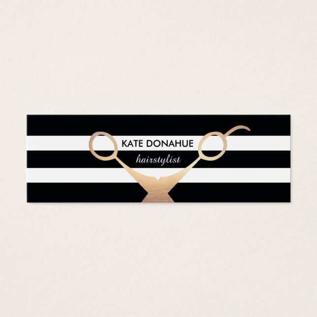 Ciseaux Salon rayé noir et blanc Rendez-vous (Devant)