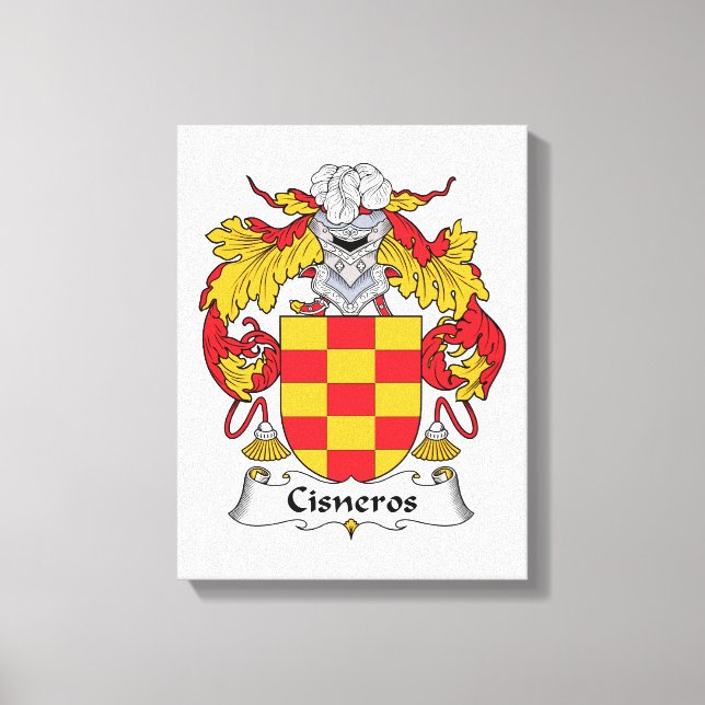 Cisneros Family Crest Canvas Print (Front)