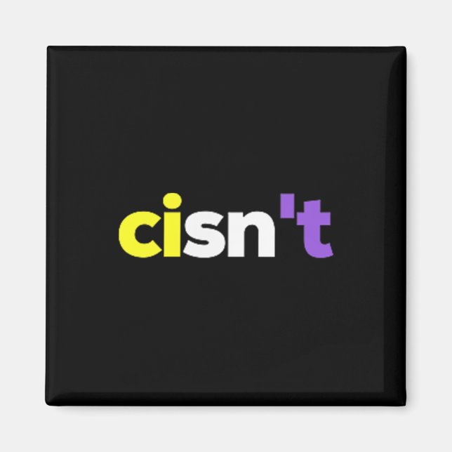 Cisnt Non-binary Lgbtq Pride, Enby Present _ Nonbi Magnet (Front)