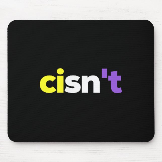 Cisnt Non-binary Lgbtq Pride, Enby Present _ Nonbi Mouse Pad (Front)